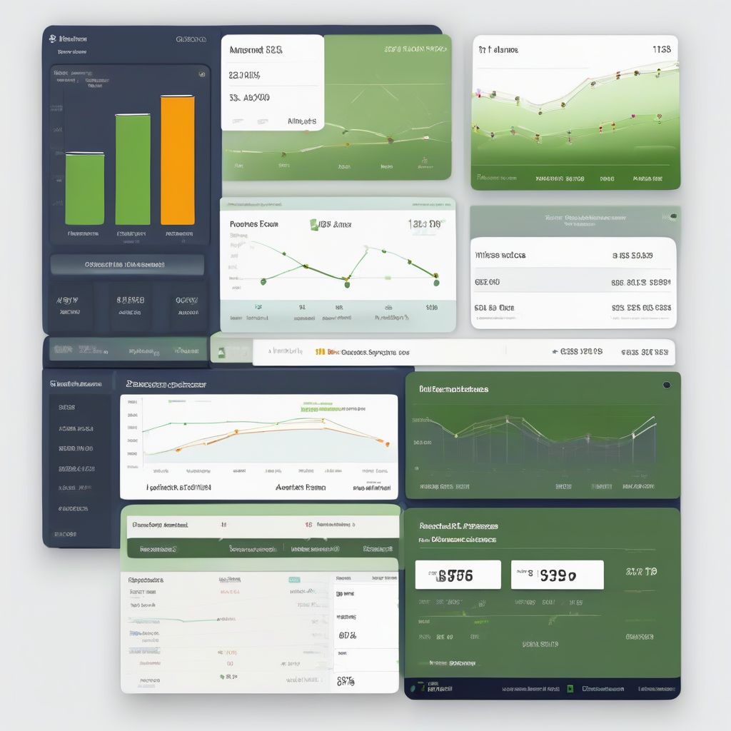 Modern farm accounting software dashboard